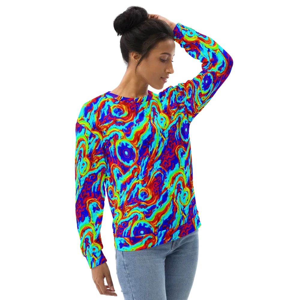 Vermilion Whirlpool on Sweatshirt — Right Front