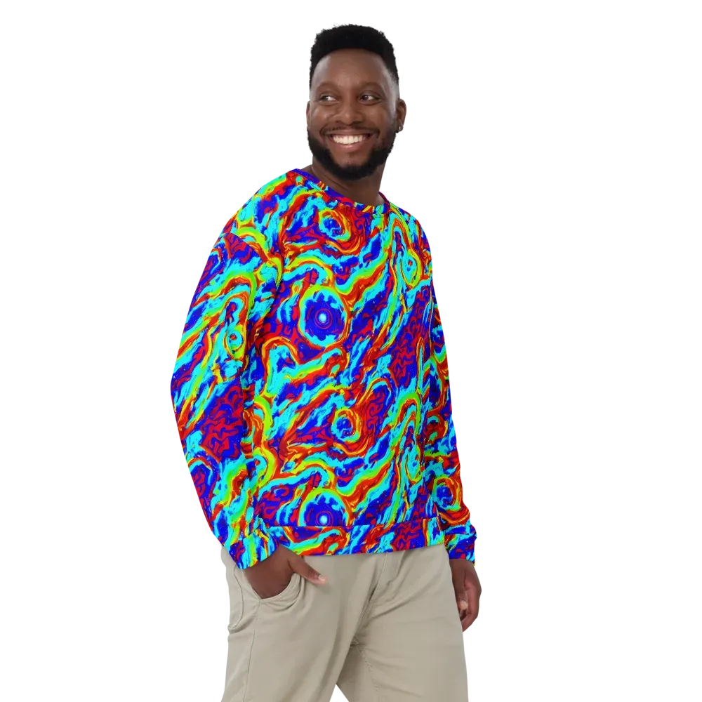 Vermilion Whirlpool on Sweatshirt — Front