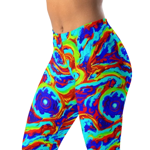 Vermilion Whirlpool on a Leggings