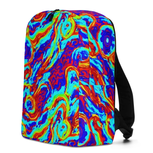 Vermilion Whirlpool on a Minimalist Backpack