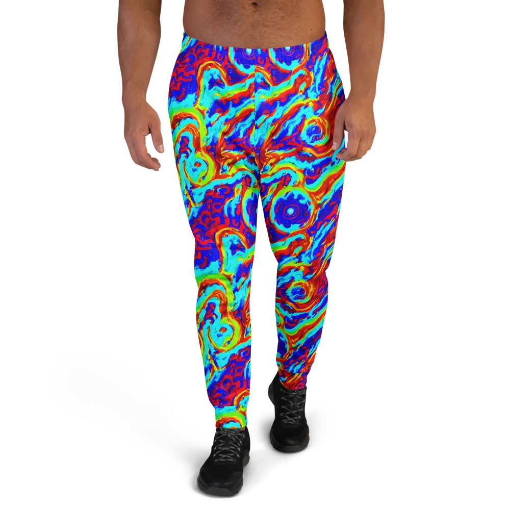 Vermilion Whirlpool on Men's Joggers — Front