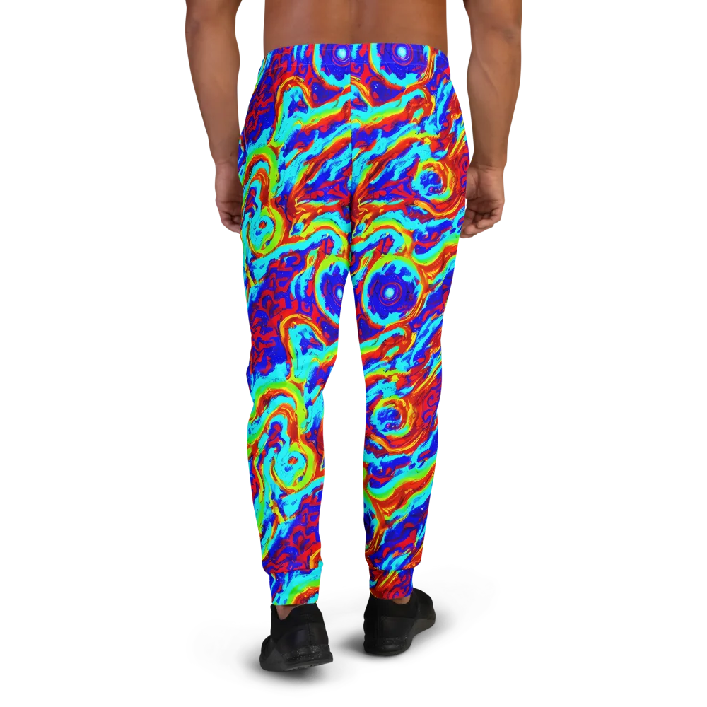Vermilion Whirlpool on Men's Joggers — Back