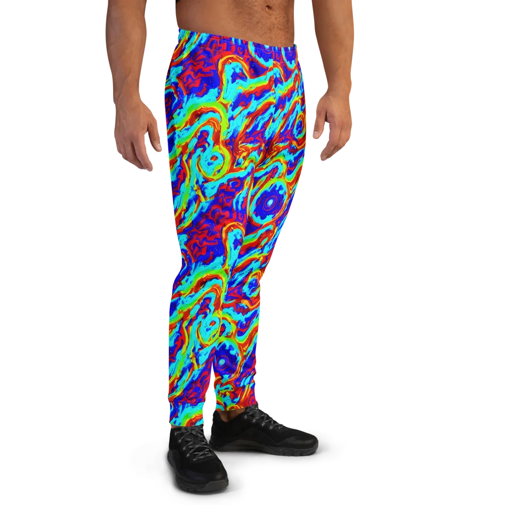 Vermilion Whirlpool on Men's Joggers — Right