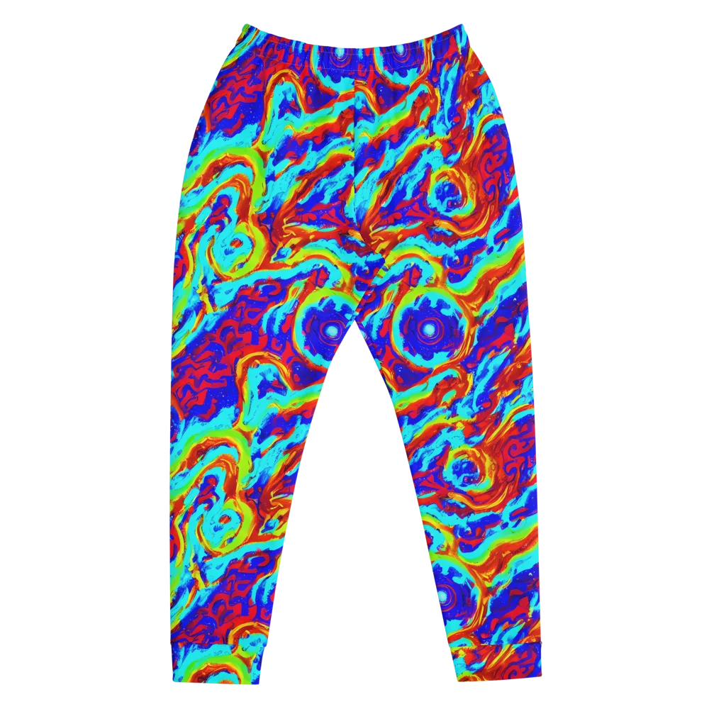 Vermilion Whirlpool on Men's Joggers — Front