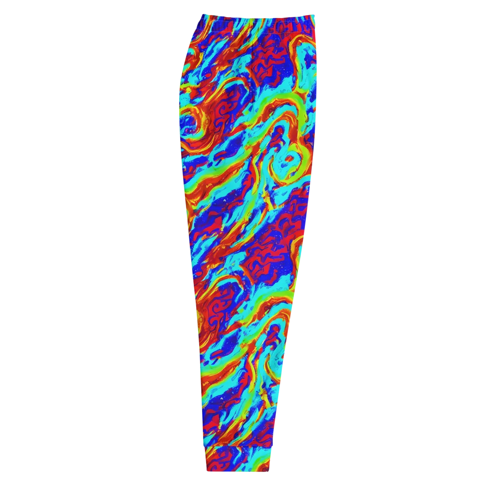 Vermilion Whirlpool on Men's Joggers — Right