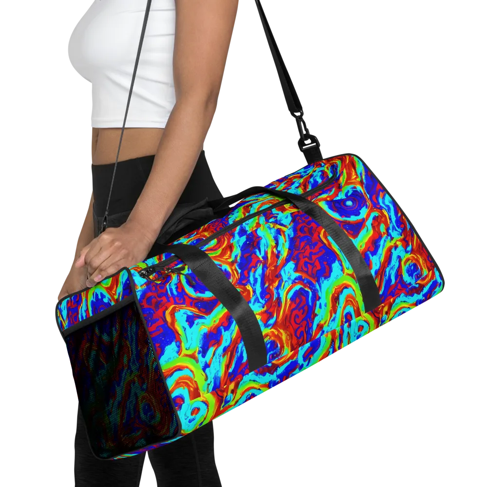 Vermilion Whirlpool on Duffle Bag — Front
