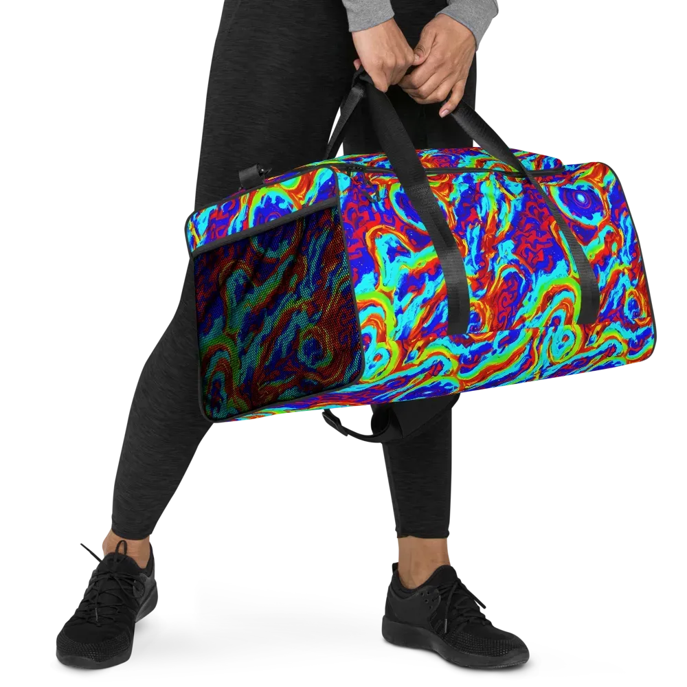 Vermilion Whirlpool on Duffle Bag — Right Front