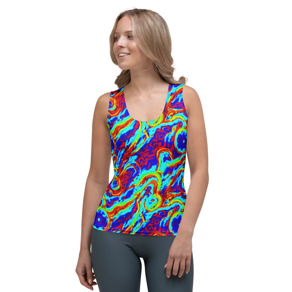 Vermilion Whirlpool on Women's Tank Top — Front