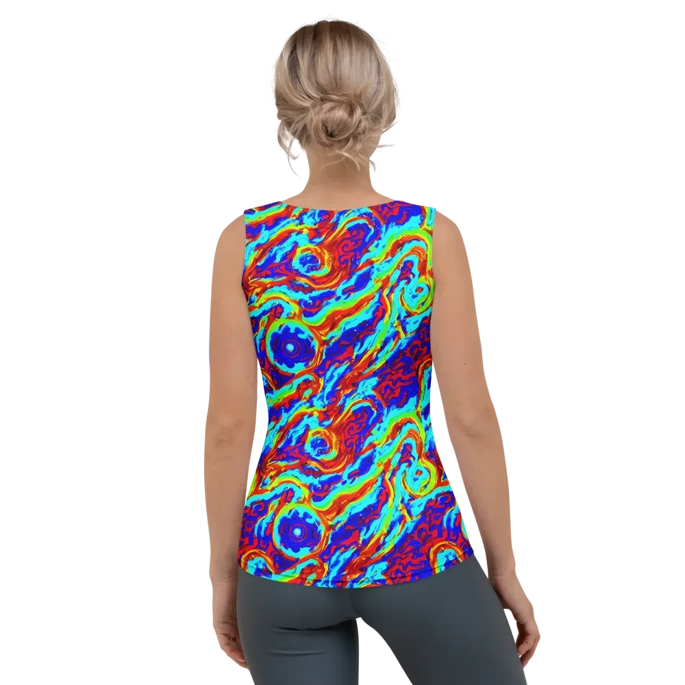 Vermilion Whirlpool on Women's Tank Top — Back
