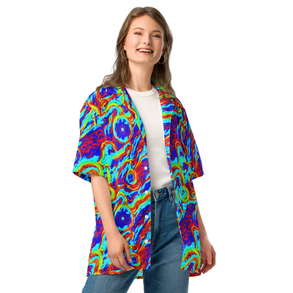 Vermilion Whirlpool on Button Shirt — Front