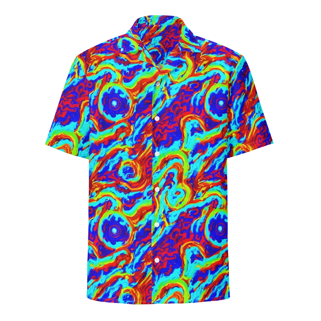 Vermilion Whirlpool on Button Shirt — Front