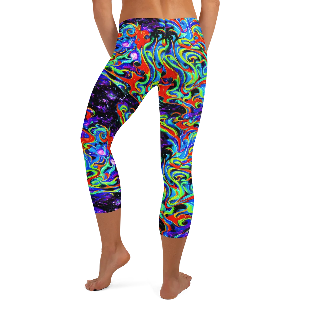 Sapphire Serpentine on Capri Leggings — Back