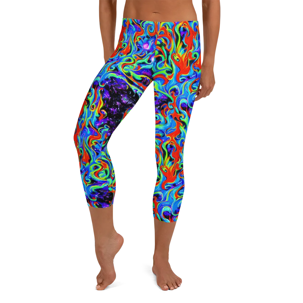 Sapphire Serpentine on Capri Leggings — Front