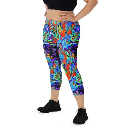 Sapphire Serpentine on a Capri Leggings
