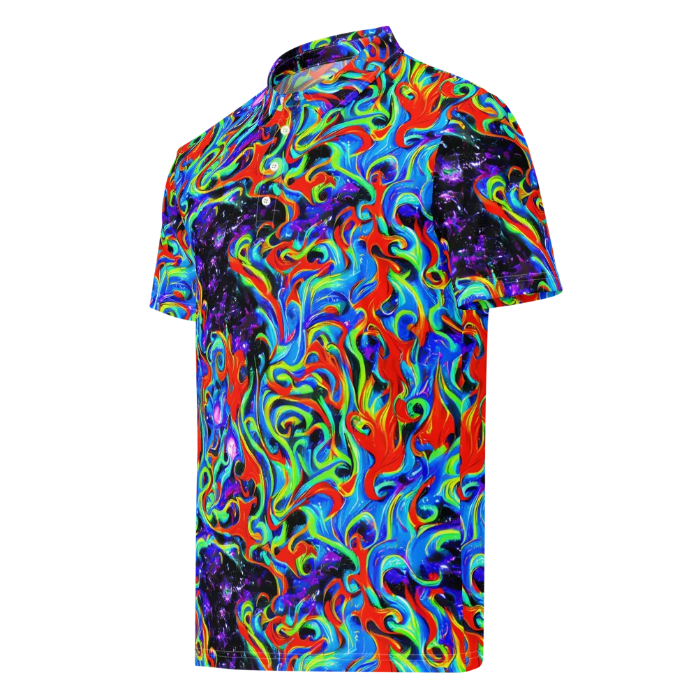Sapphire Serpentine on Men's Slim Fit Polo Shirt — Left Front