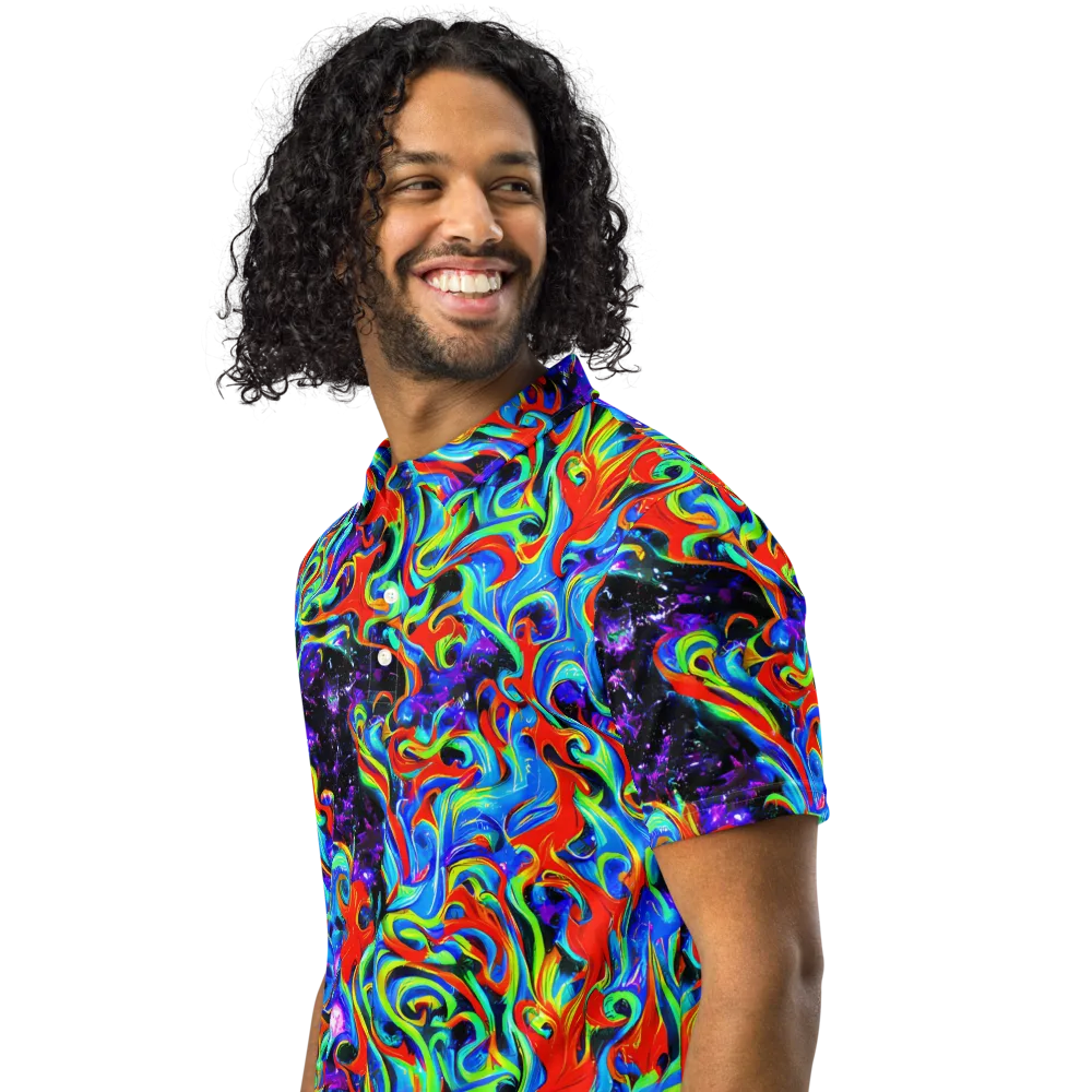 Sapphire Serpentine on Men's Slim Fit Polo Shirt — Left Front