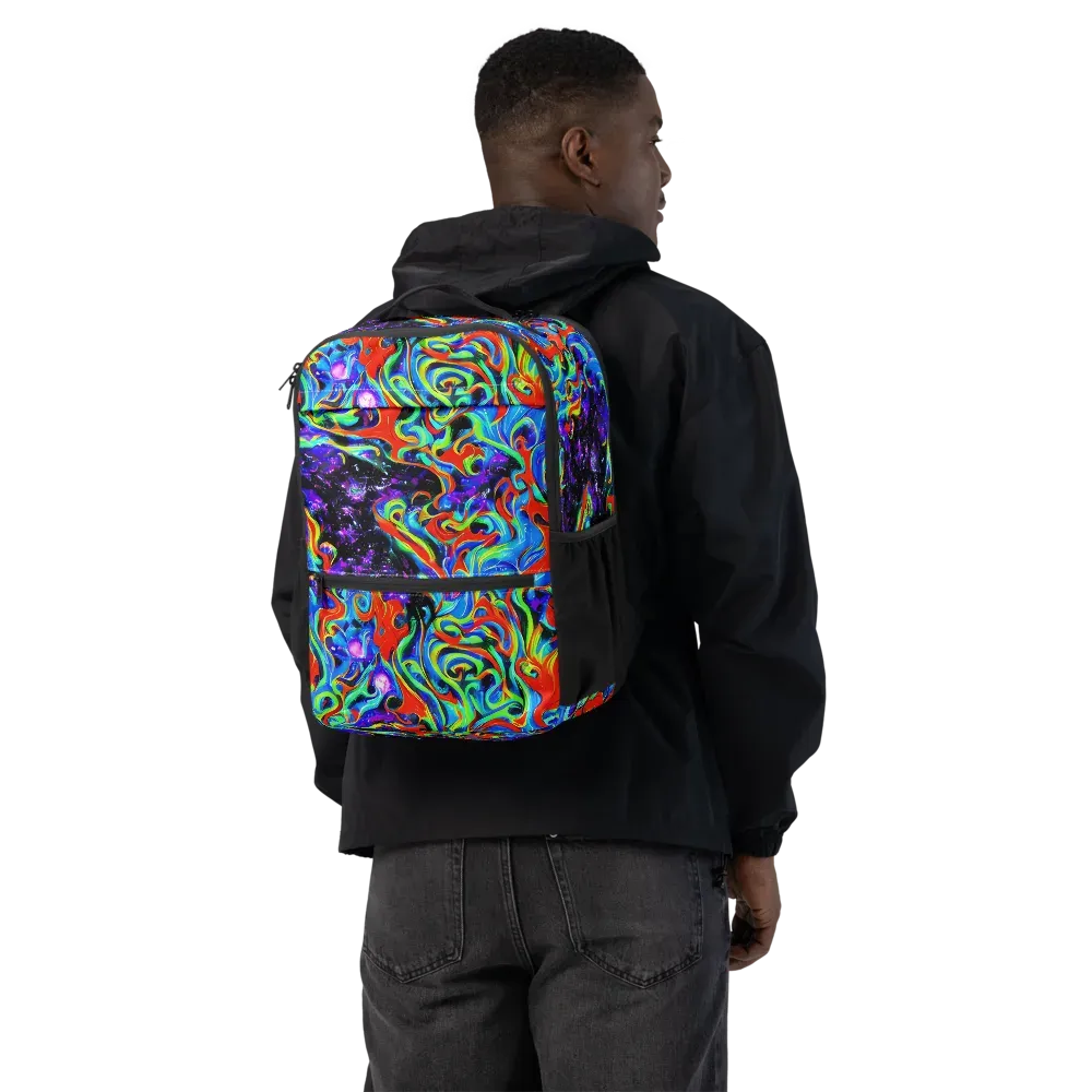 Sapphire Serpentine on Utility Backpack — Back