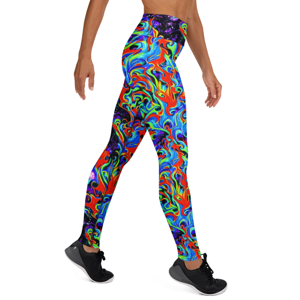 Sapphire Serpentine on Yoga Leggings — Right