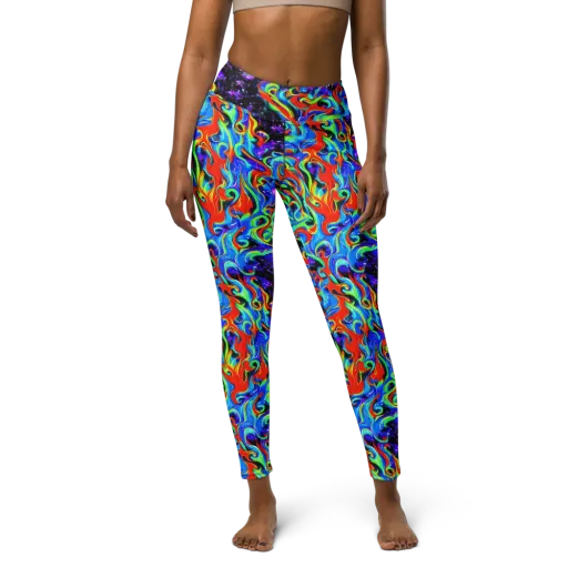 Sapphire Serpentine on a Yoga Leggings