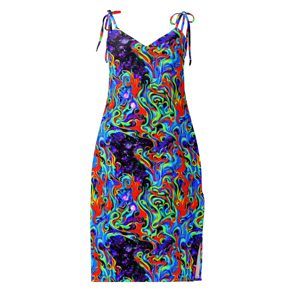 Sapphire Serpentine on Slip Dress — Front