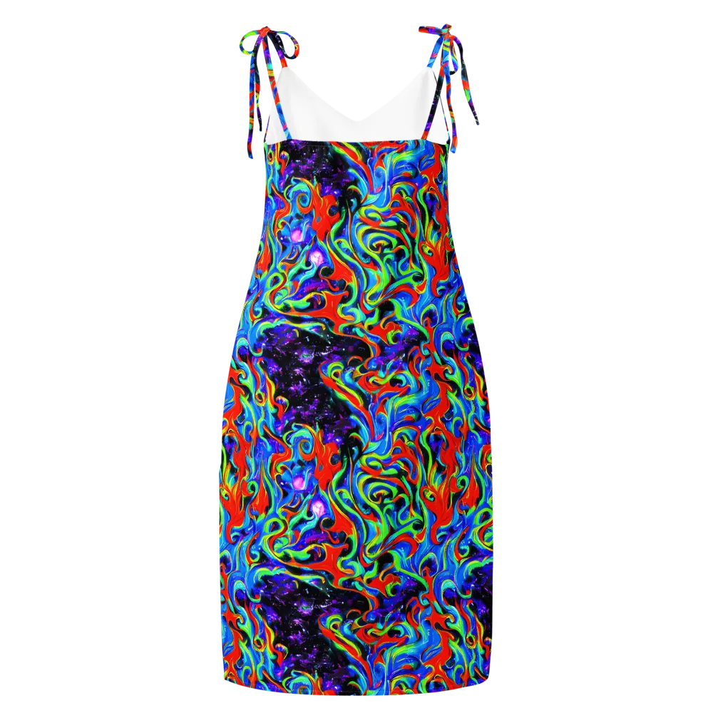 Sapphire Serpentine on Slip Dress — Back
