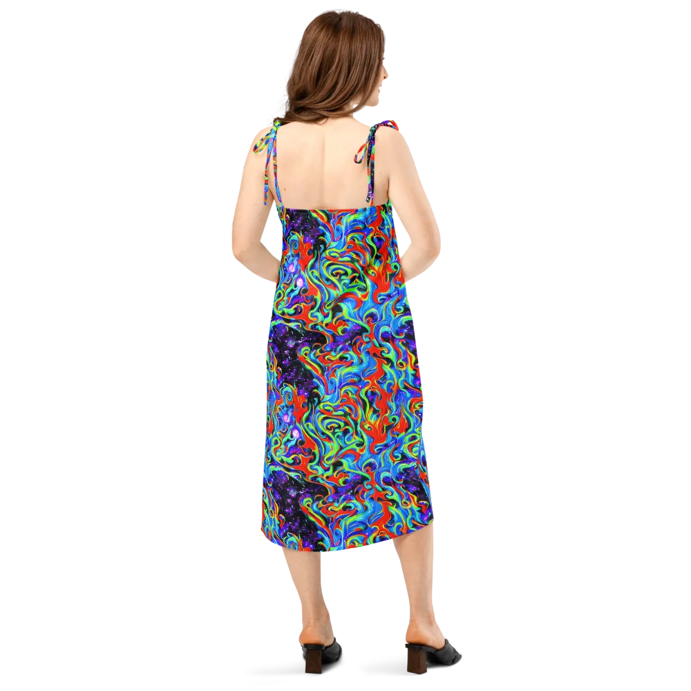 Sapphire Serpentine on Slip Dress — Back