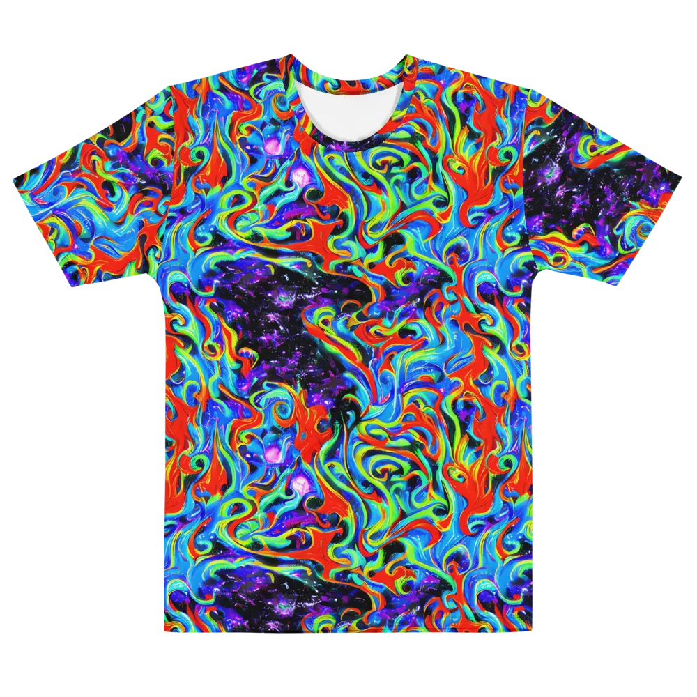 Sapphire Serpentine on Men's Cotton Crew Neck T-Shirt — Front