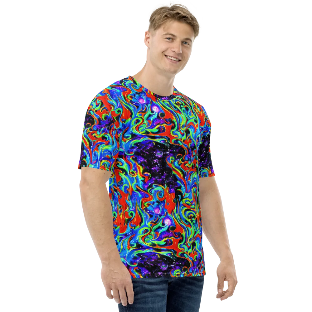 Sapphire Serpentine on Men's Crew Neck T-Shirt — Right