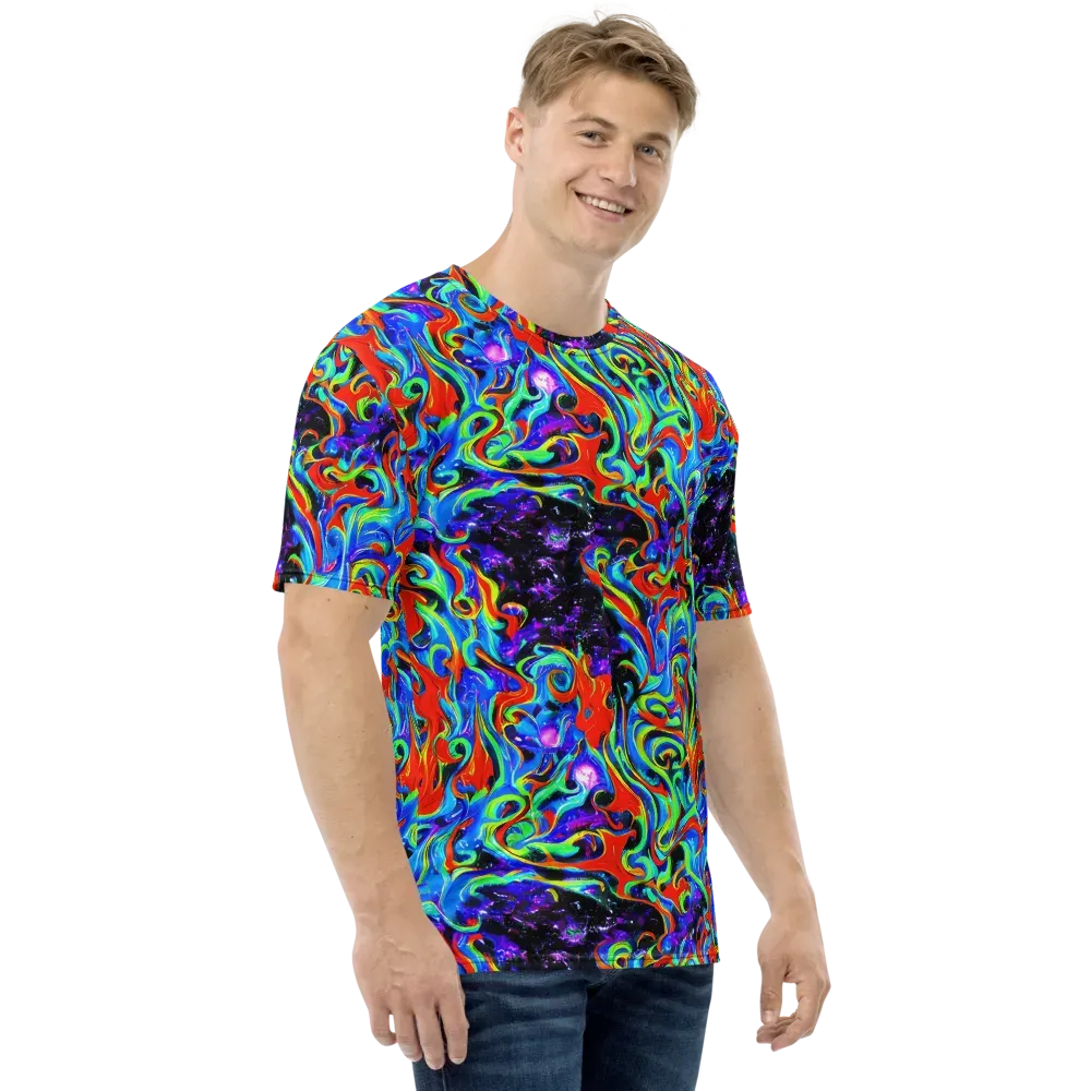 Sapphire Serpentine on Men's Crew Neck T-Shirt — Right