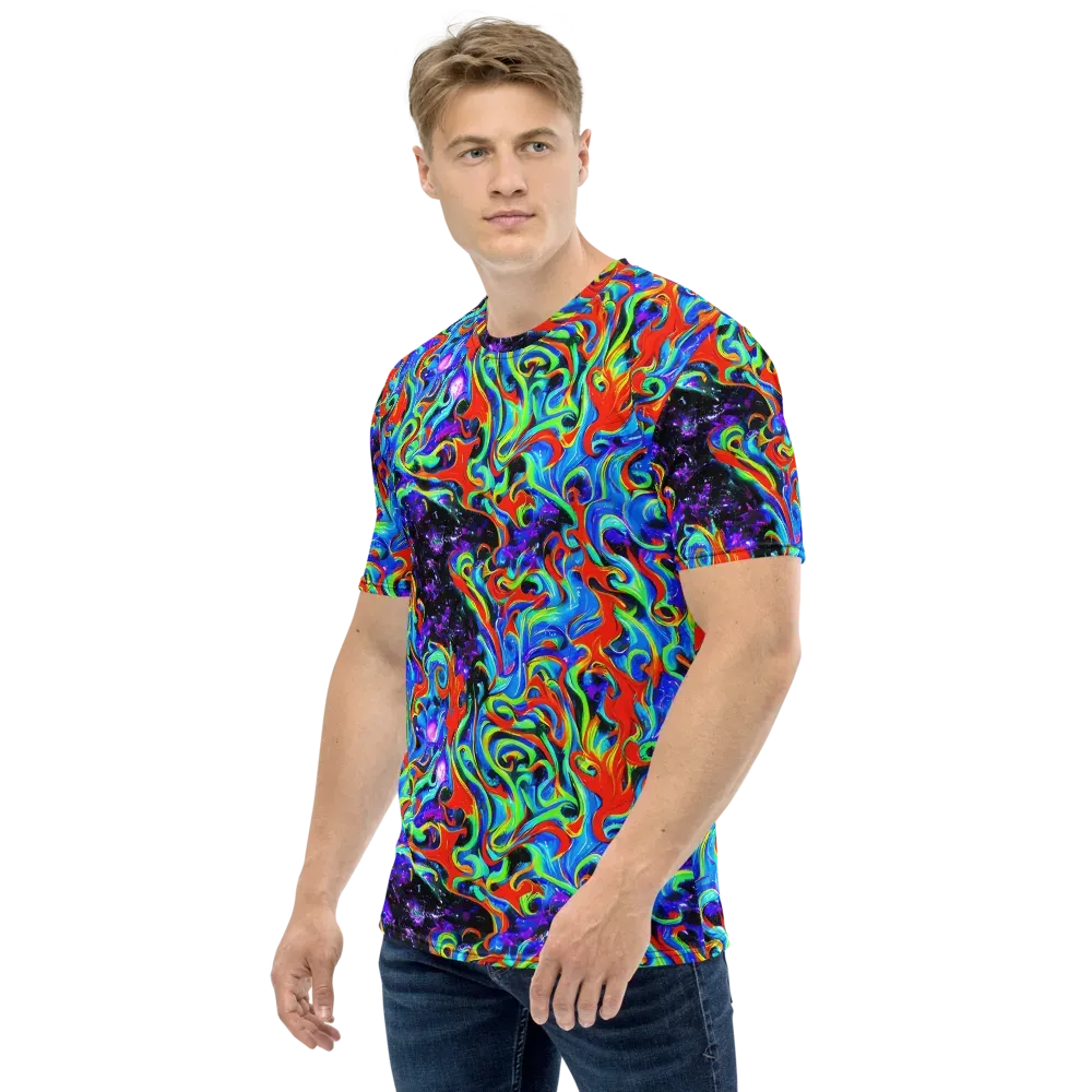 Sapphire Serpentine on Men's Crew Neck T-Shirt — Left