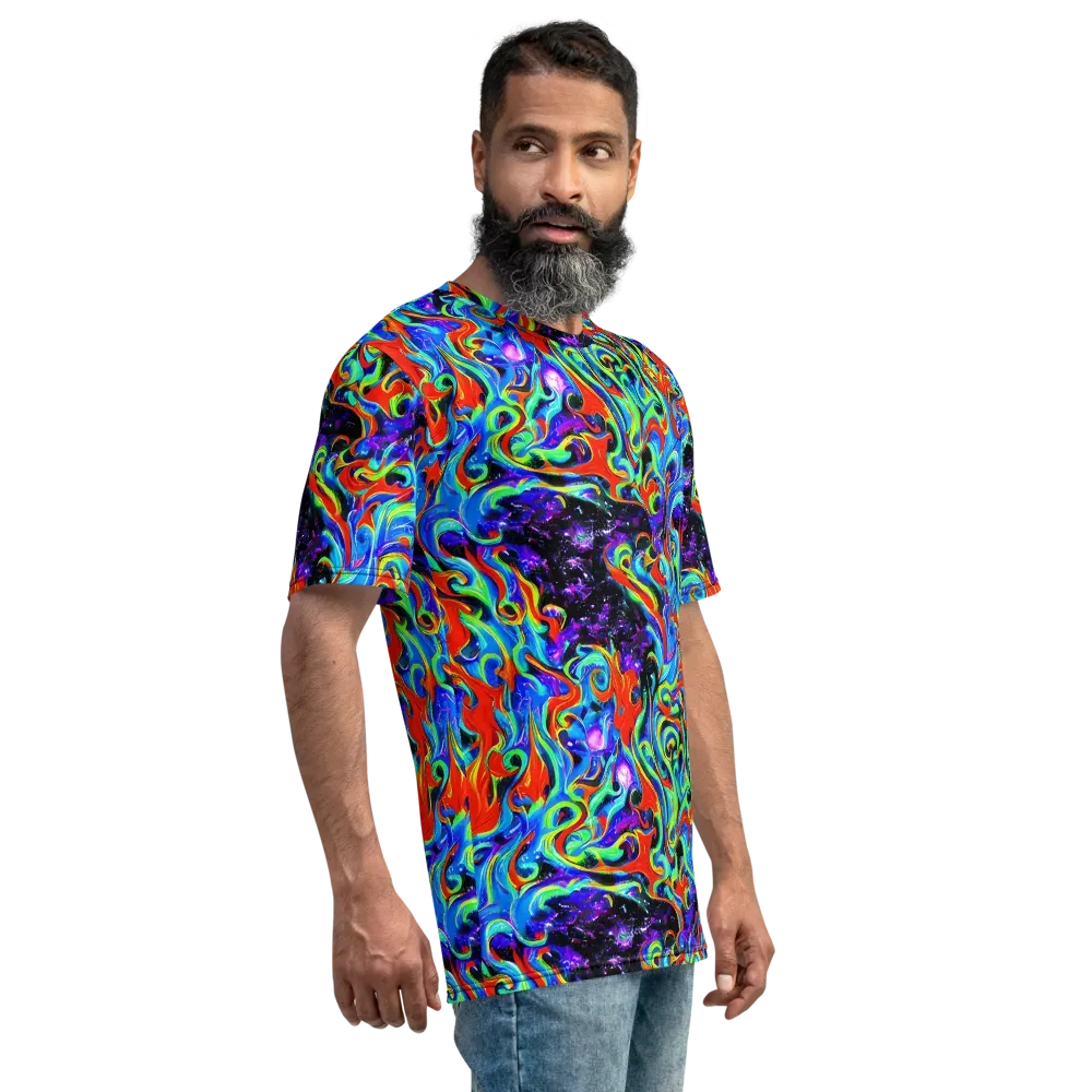 Sapphire Serpentine on Men's Crew Neck T-Shirt — Right