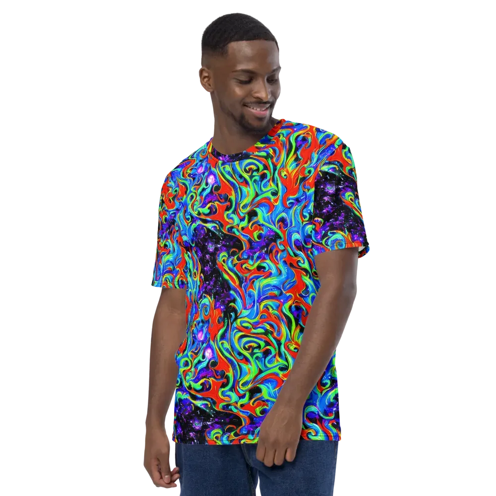 Sapphire Serpentine on Men's Crew Neck T-Shirt — Left