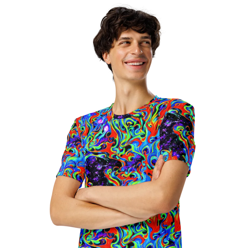 Sapphire Serpentine on Men's Crew Neck T-Shirt — Left Front