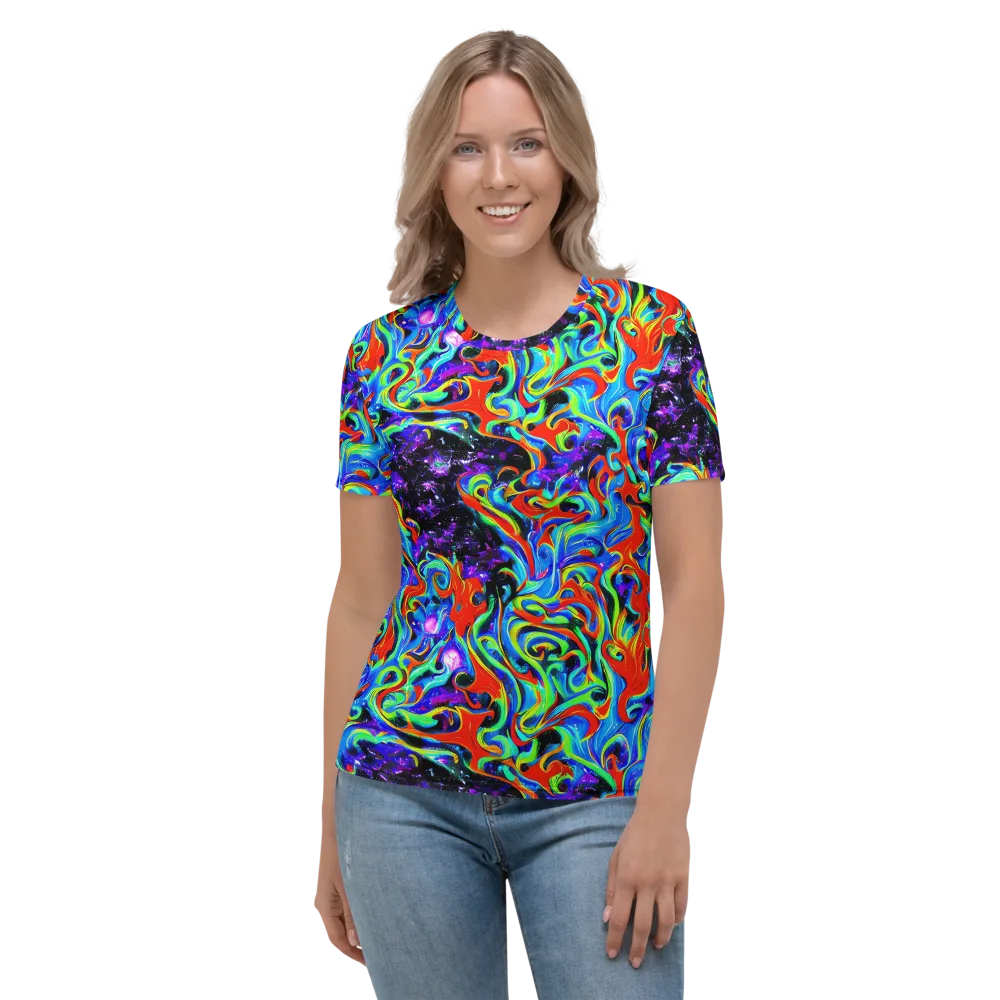 Sapphire Serpentine on Women's Crew Neck T-Shirt — Front
