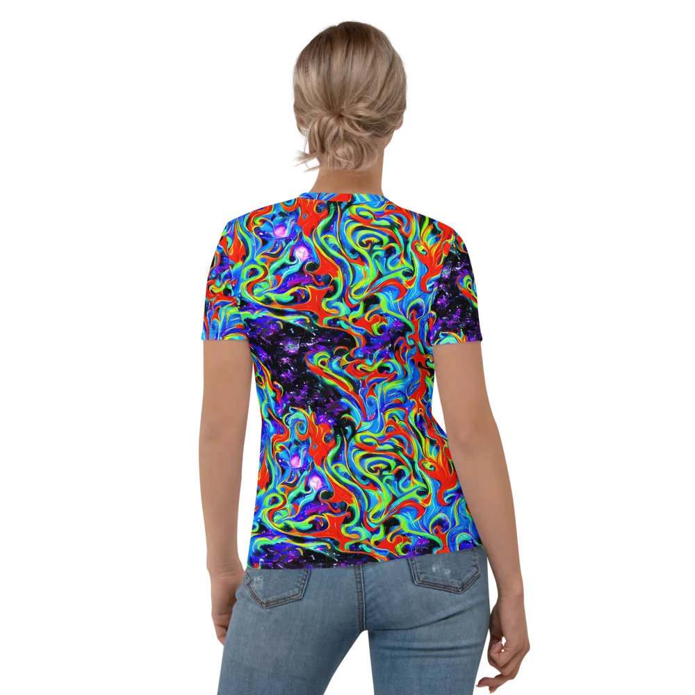 Sapphire Serpentine on Women's Crew Neck T-Shirt — Back