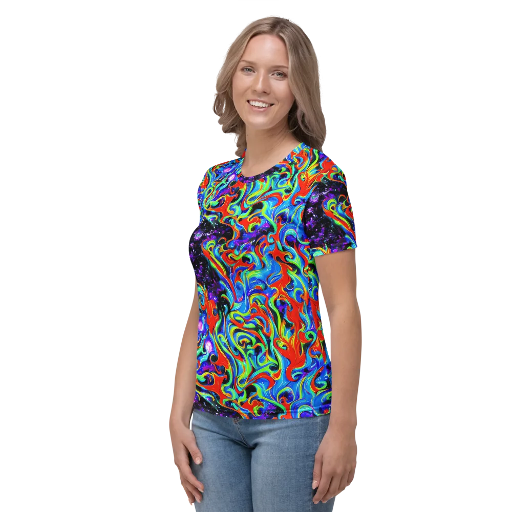 Sapphire Serpentine on Women's Crew Neck T-Shirt — Left