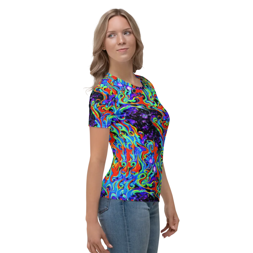 Sapphire Serpentine on Women's Crew Neck T-Shirt — Right