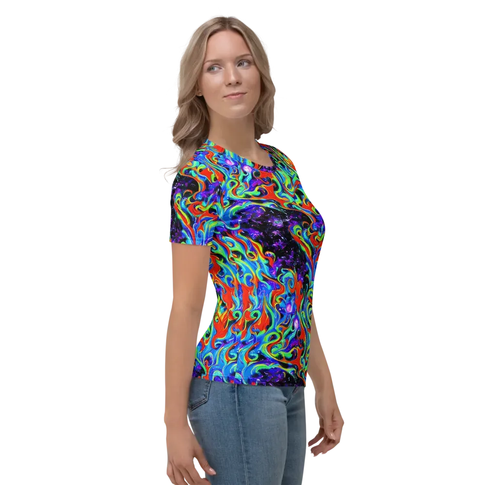 Sapphire Serpentine on Women's Crew Neck T-Shirt — Right