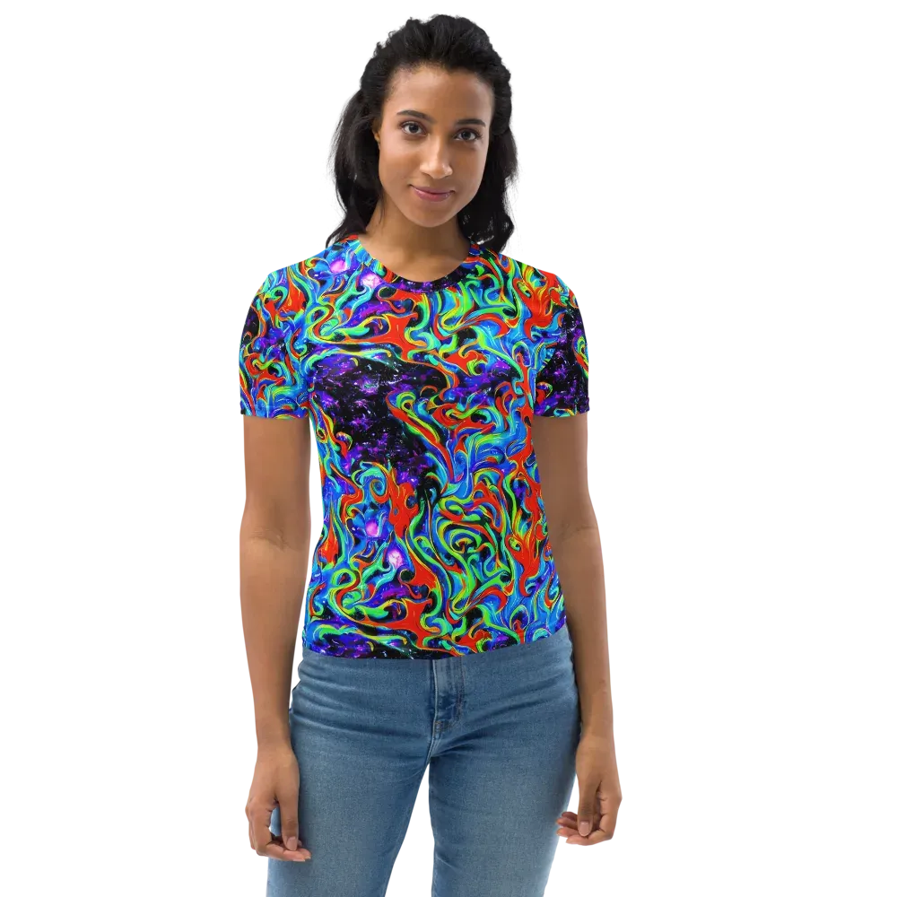 Sapphire Serpentine on Women's Crew Neck T-Shirt — Front