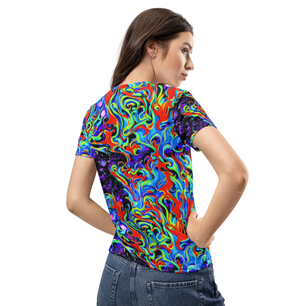 Sapphire Serpentine on Women's Crew Neck T-Shirt — Back