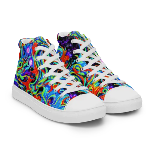 Sapphire Serpentine on a Women's High Top Canvas Shoes