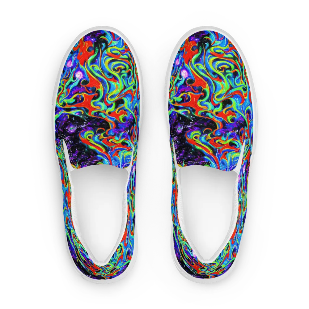 Sapphire Serpentine on Men's Slip-On Canvas Shoes — Front