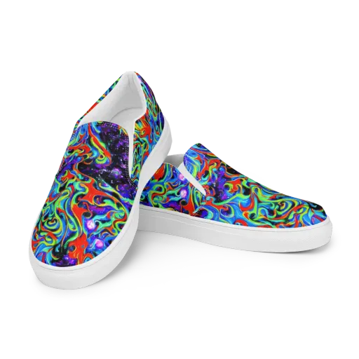 Sapphire Serpentine on a Men's Slip-On Canvas Shoes