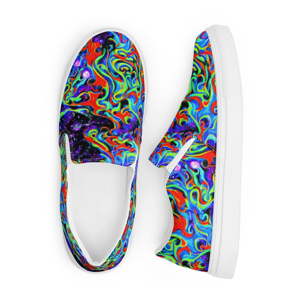 Sapphire Serpentine on Men's Slip-On Canvas Shoes — Front