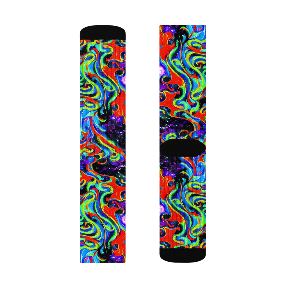 Sapphire Serpentine on Socks — Left Sock