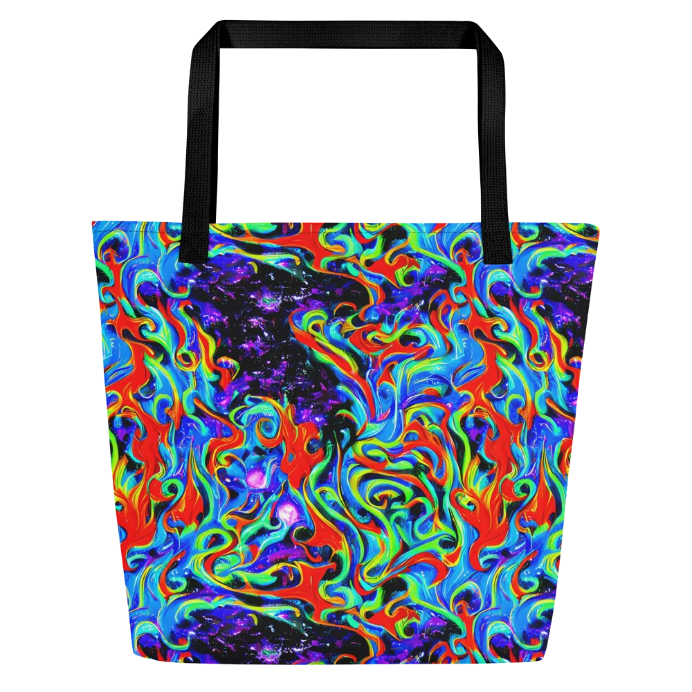 Sapphire Serpentine on Large Tote Bag W/ Pocket — Front