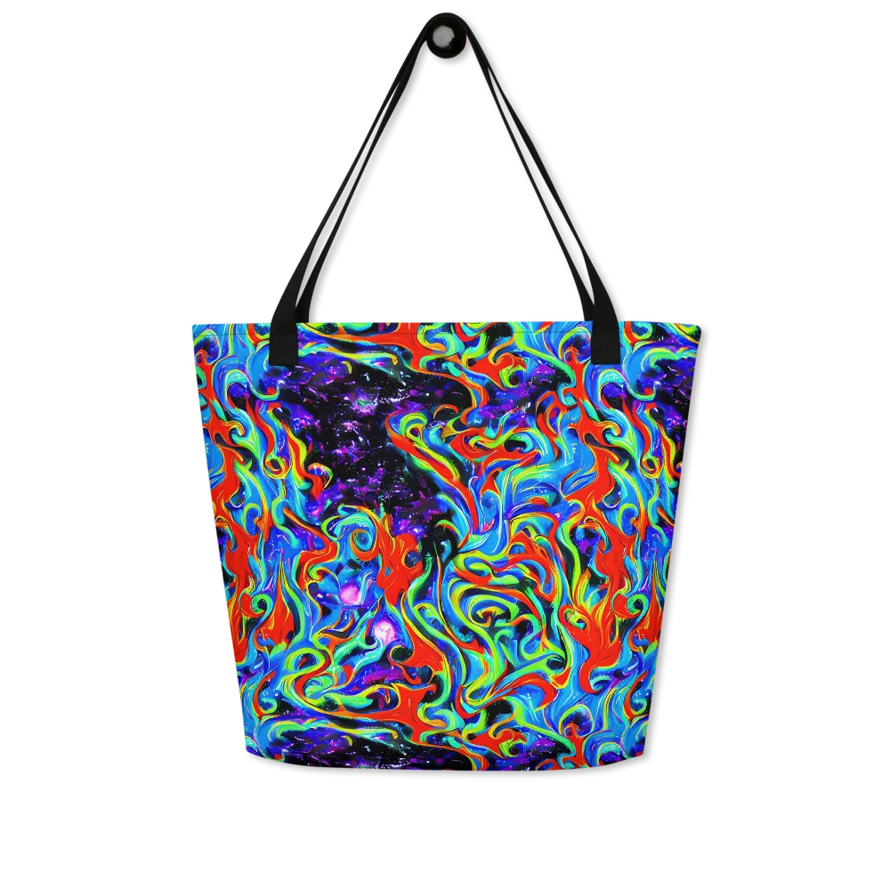 Sapphire Serpentine on Large Tote Bag W/ Pocket — Front