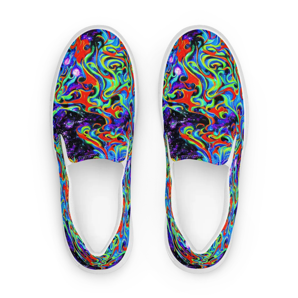 Sapphire Serpentine on Women's Slip-On Canvas Shoes — Front
