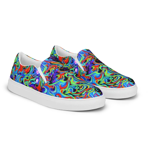 Sapphire Serpentine on a Women's Slip-On Canvas Shoes
