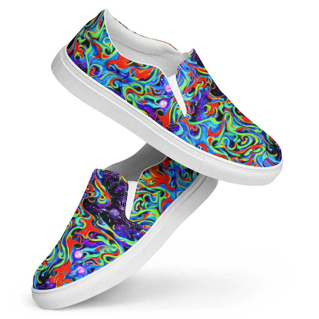 Sapphire Serpentine on Women's Slip-On Canvas Shoes — Front